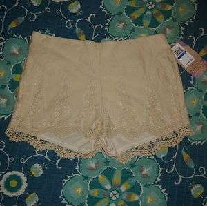 BBoom Jeans Lace Cotton Shorts. Size XL